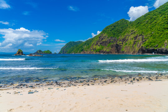 Landscape Of Tanjung Papuma Beach In Jember, The Most Beautiful Beaches Of East Java