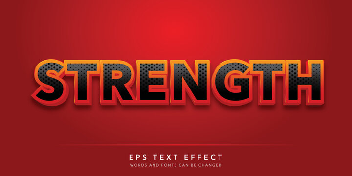 strength editable text effect
