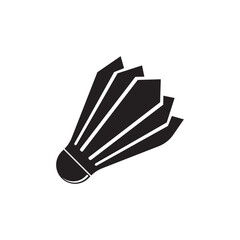 shuttlecock and racket icon,logo illustration design