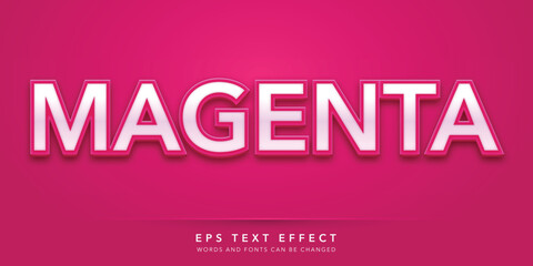 magenta editable text effect