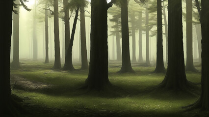 アニメ調のポストアポカリプスや廃墟系背景イラスト(AI generated image)