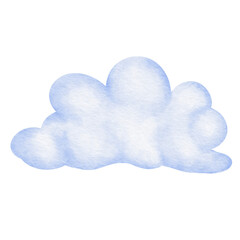 Watercolor Blue cloud.