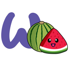 Fruit Alphabet Clip Art, Fruit A to Z Clipart, Cute a-z Clipart ,Clip Art for Personal and Commercial use, Digital clip art for Download