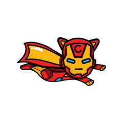 Super Hero cat and dog , Cute clip art ,Clip Art for Personal and Commercial use, Digital clip art for Download