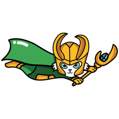 Super Hero cat and dog , Cute clip art ,Clip Art for Personal and Commercial use, Digital clip art for Download