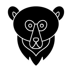 Head of a grizzly bear