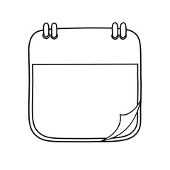 Black doodle calendar.