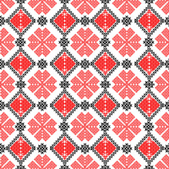 Fototapeta premium Vector illustration of ukrainian folk seamless pattern ornament. Ethnic ornament.