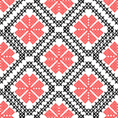 Vector illustration of ukrainian folk seamless pattern ornament. Ethnic ornament.