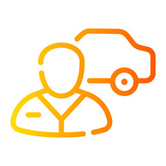 salesman gradient icon