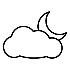 Illustration of Cloudy Day design Icon
