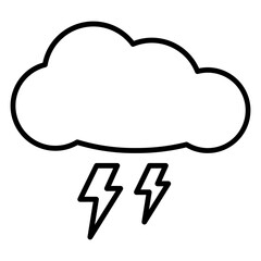 Illustration of Thunderstorm Weather design Icon