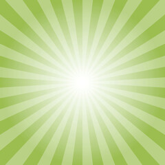 Deep green sunburst background template. Design element as background, theme. Vector illustrations. 