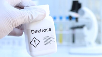 Dextrose in bottle , chemical in the laboratory and industry, Chemicals used in the analysis