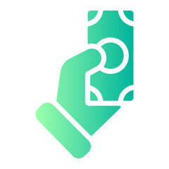 cash payment gradient icon