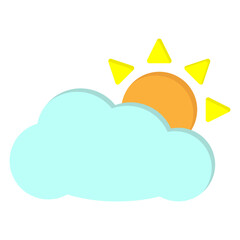 Illustration of Cloudy Day design Icon