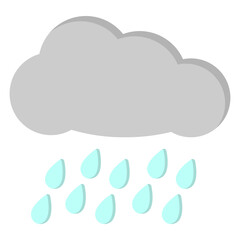Illustration of Rainy Weather design Icon