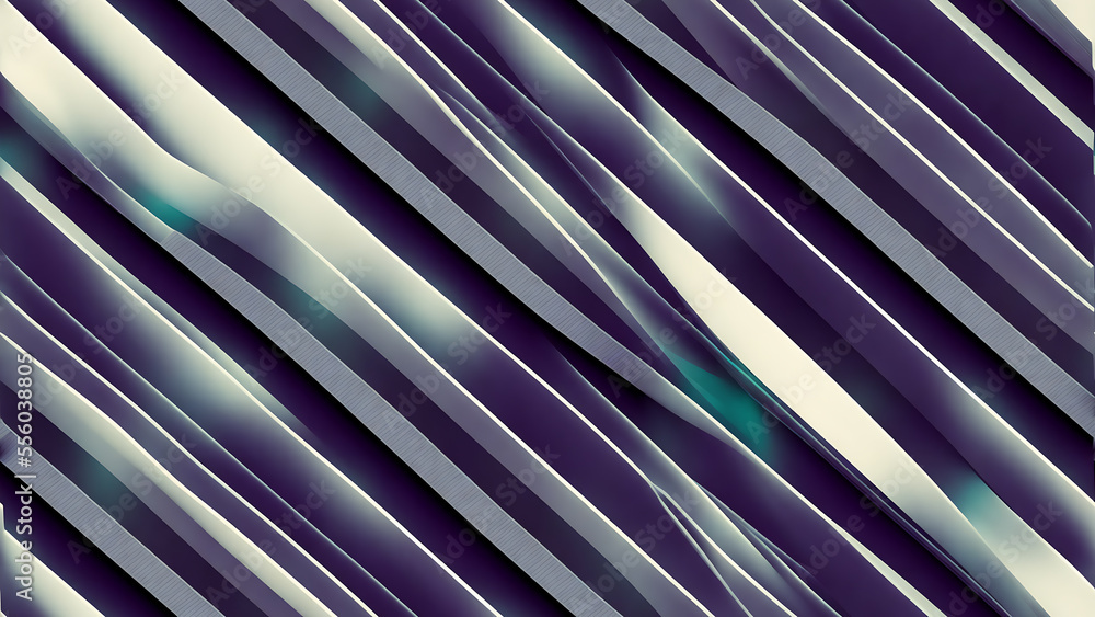 Poster metallic reflections with abstract design featuring silver and purple hues. smooth, shiny surface is
