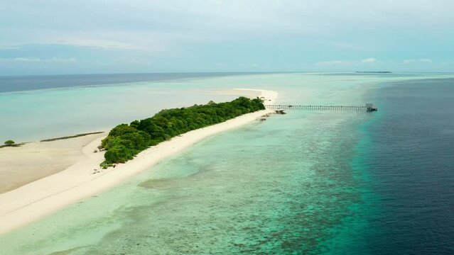 Aerial view of Timba Timba Island, Semporna, Sabah, Malaysia