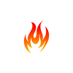 Naklejka premium Vector Fire Hot Logo