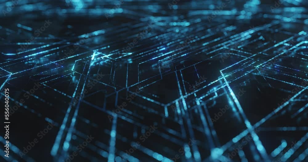 Aufkleber 4k loop abstract high technology digital data background. great for representing data, infographics,
