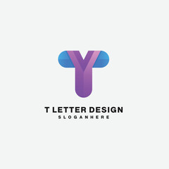 letter y design logo icon gradient color