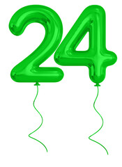 Balloon Green Number 24