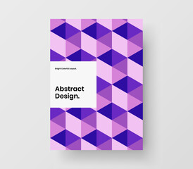 Clean company cover vector design layout. Original geometric hexagons presentation concept.