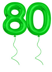 Balloon Green Number 80