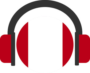 Peru headphone flag.