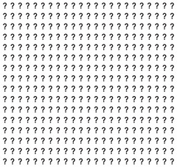 Question mark seamless pattern. Question mark pattern on white background.
