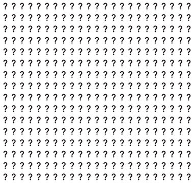 Question mark seamless pattern. Question mark pattern on white background.