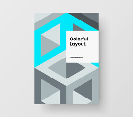 Amazing mosaic pattern handbill concept. Abstract booklet design vector layout.