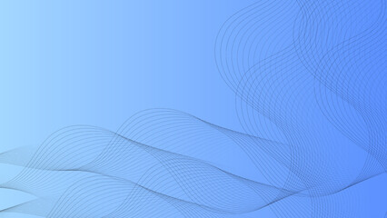 Abstract flowing line digital technology, smooth particle wave, big data techno design concept background wallpaper