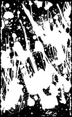Grunge is black and white. Vector monochrome template. Dirty, scratched texture, cracked and worn. Vertical background