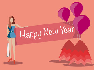 Happy new year and shopping day