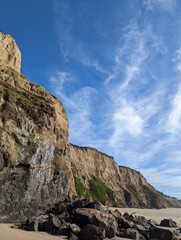 magnificent cliffs, half moon bay coastline, california coast, pacific ocean coastline, breathtaking ocean view, west coast, beautiful beaches, oceans, view of beach, sunny day, charming, rocks