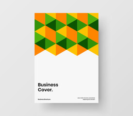 Creative geometric pattern leaflet illustration. Trendy corporate identity A4 vector design concept.