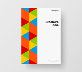 Fresh company brochure vector design template. Creative mosaic pattern handbill concept.