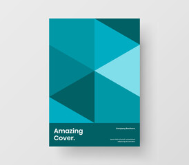 Unique book cover design vector concept. Modern geometric tiles corporate identity template.