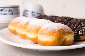 bake, bakery, bite mark, business, chocolate sprinkles, coffee time, cup and saucer, delicious, dessert, donat, donuts, doughnut, flavour, food, food and beverage, fresh, homemade, industry, junk food