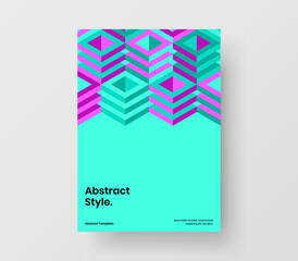 Colorful geometric pattern poster concept. Amazing journal cover vector design template.
