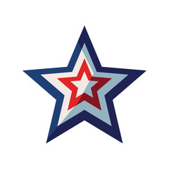 Obraz premium US flag color in star