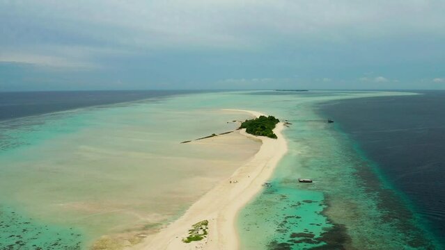 Aerial view of Timba Timba Island, Semporna, Sabah, Malaysia
