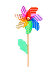 Colorful pinwheel isolated on transparent background png file	