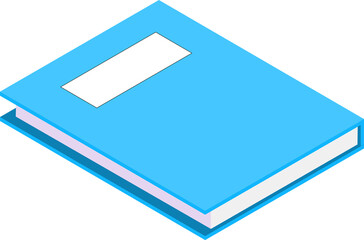 Book . Blue color .