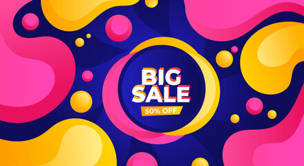 Discount big sale colorful banner background