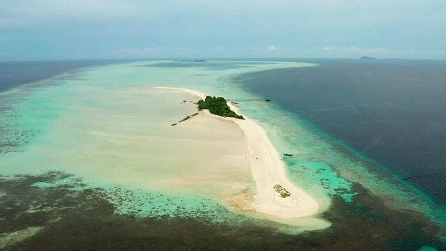 Aerial view of Timba Timba Island, Semporna, Sabah, Malaysia