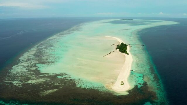 Aerial view of Timba Timba Island, Semporna, Sabah, Malaysia