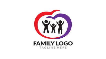 Family vector logo design fully editable high quality